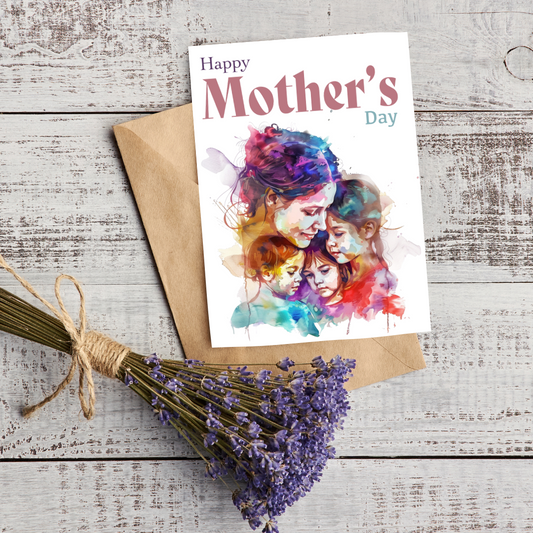 Mother's Day A5 Card for Special Occasions - Watercolor Printable Card