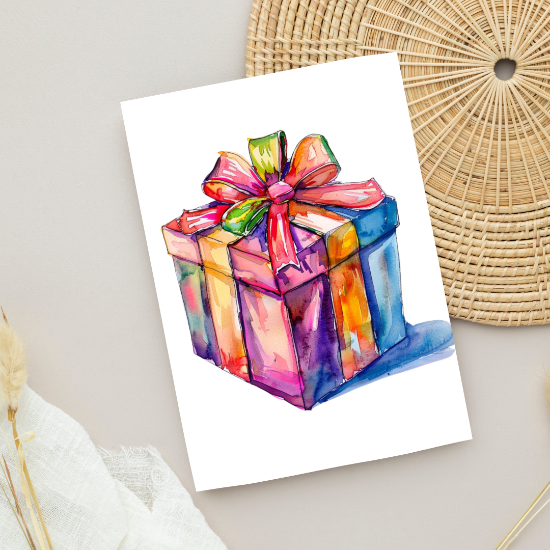 Colorful Blank A5 Printable Gift Card - Printable Card