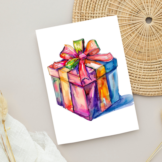 Colorful Blank A5 Printable Gift Card - Printable Card