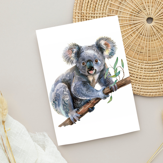 Blank A5 Printable Koala Card - Printable Card