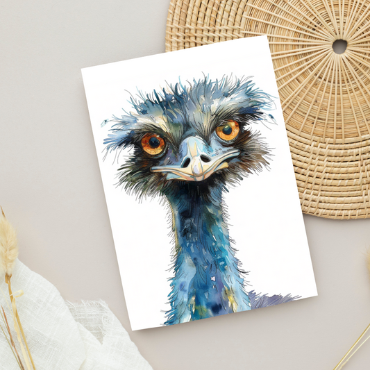 Blank A5 Printable Emu Card - Printable Card