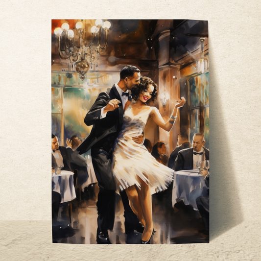 Roaring 20s Inspired Jazz Inspired Blank A5 Printable Card