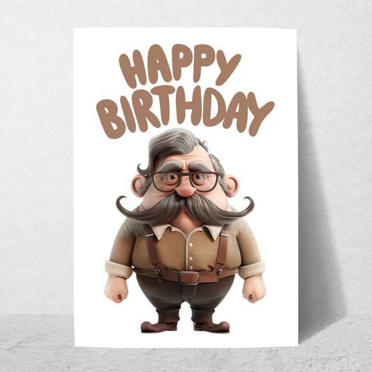 Blank A5 Printable Happy Birthday Dad Card