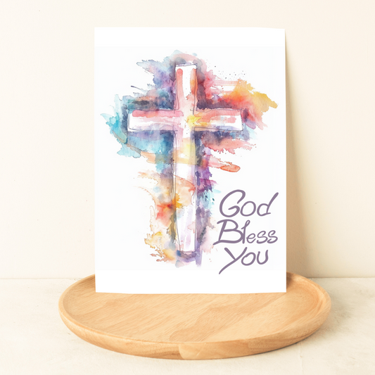 Colourful Blank A5 Printable Faith Card