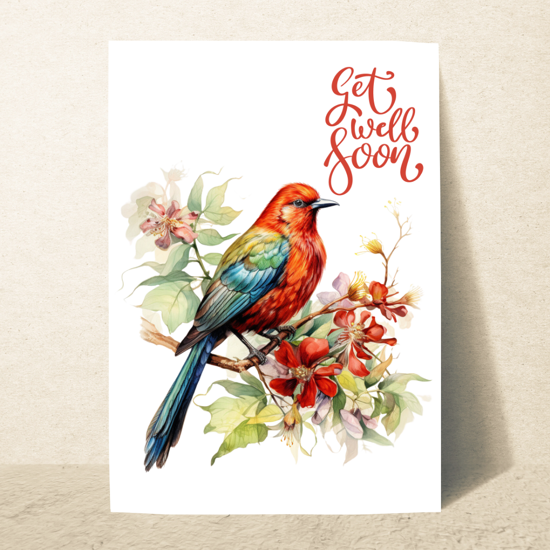 Lovely Blank A5 Printable Get Well Soon Card