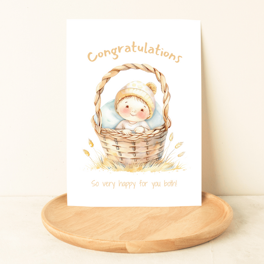 Darling Blank A5 Printable Baby Card