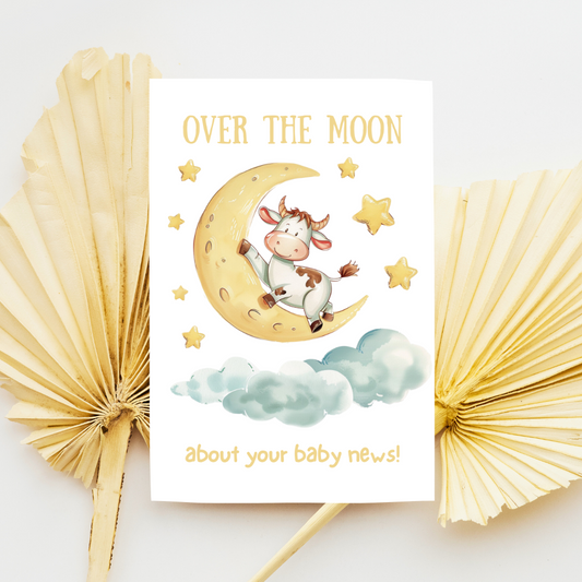 Nursery Rhyme Inspired Blank A5 Printable New Baby Card