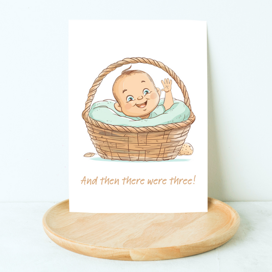 Cute Blank A5 Printable Baby Card