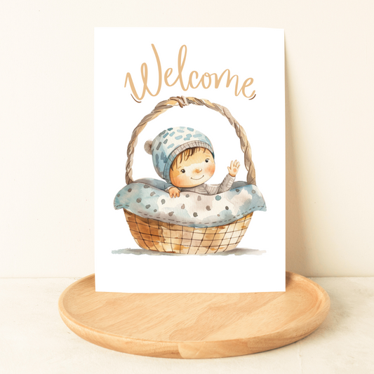 Lovely Blank A5 Printable Baby Card