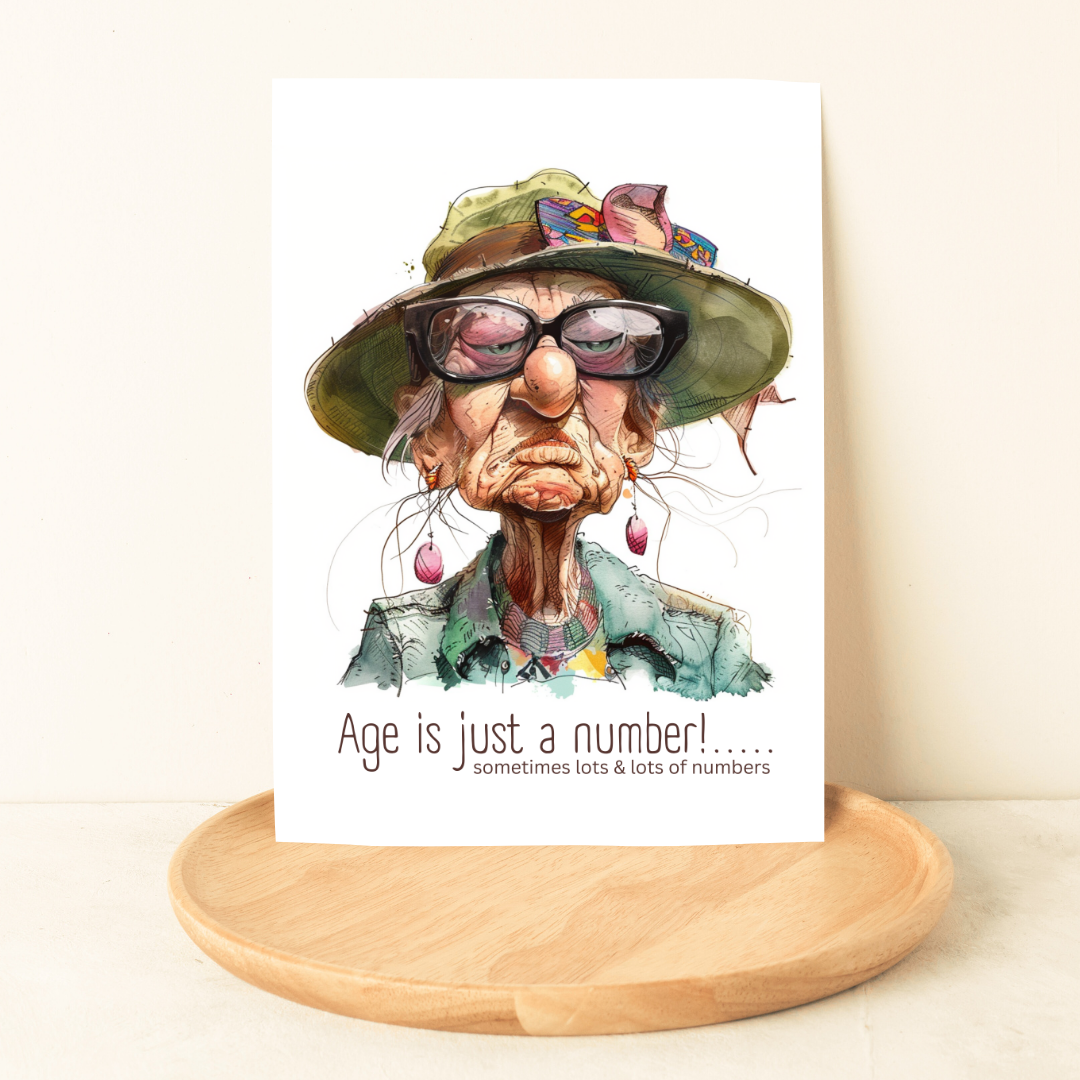 Amusing Blank A5 Printable Birthday Card