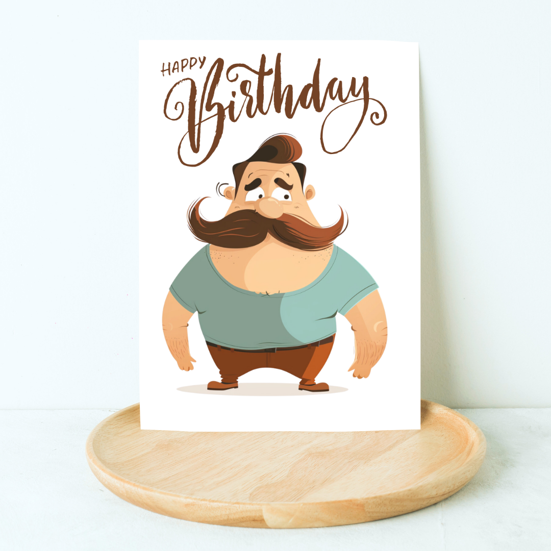 Blank A5 Printable Happy Birthday Dad Card