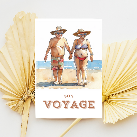 Fun Blank A5 Printable Bon Voyage Card