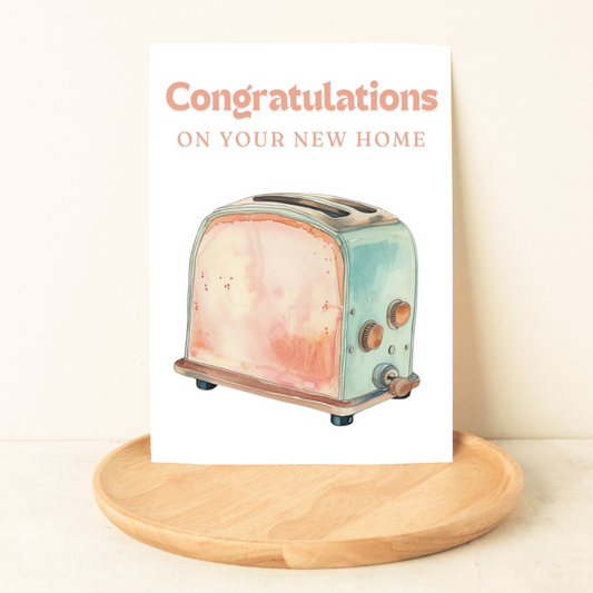 Blank A5 Printable Congratulations On Your New Home Card