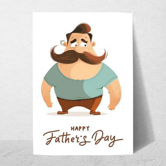 Blank A5 Printable Happy Father's Day Card