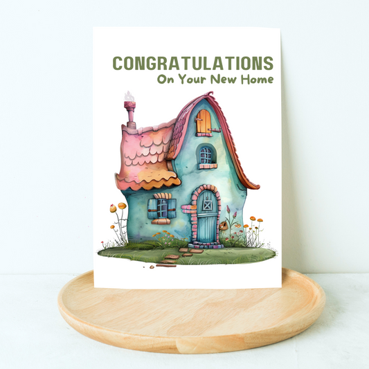 Blank A5 Printable Congratulations On Your New Home Card