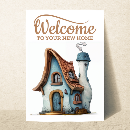 Blank A5 Printable Welcome To Your New Home Card
