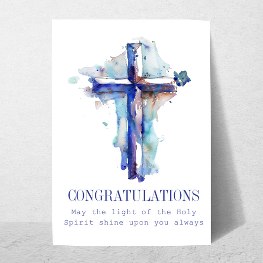 Blank A5 Printable Confirmation Day Card