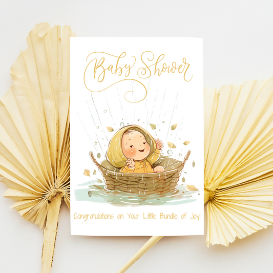 Blank A5 Printable Baby Shower Card