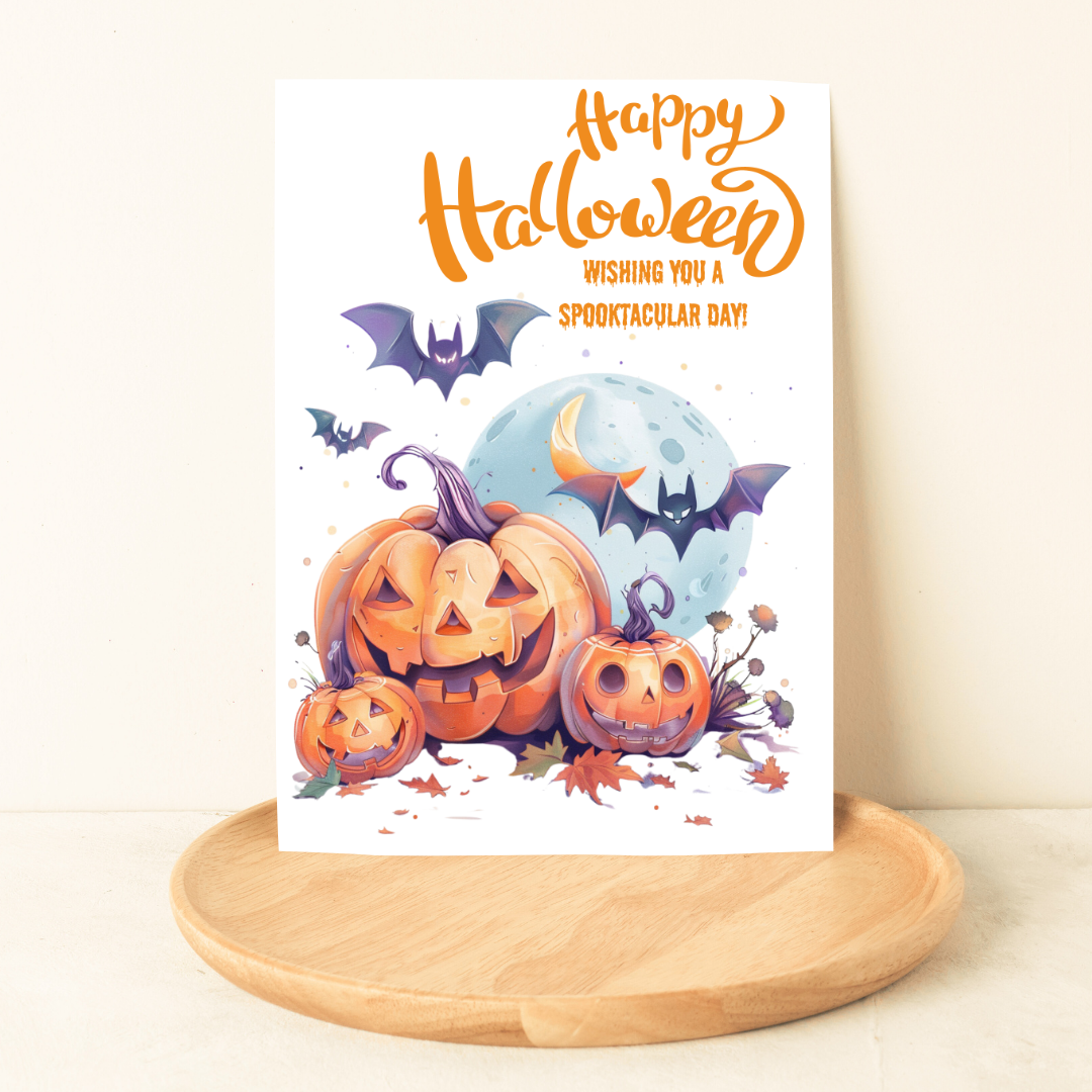 Fun Blank A5 Printable Happy Halloween Card