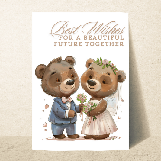 Cute Blank A5 Printable Wedding Congratulations Card