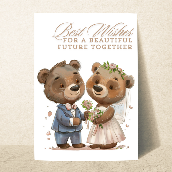 Cute Blank A5 Printable Wedding Congratulations Card – Violet Matters