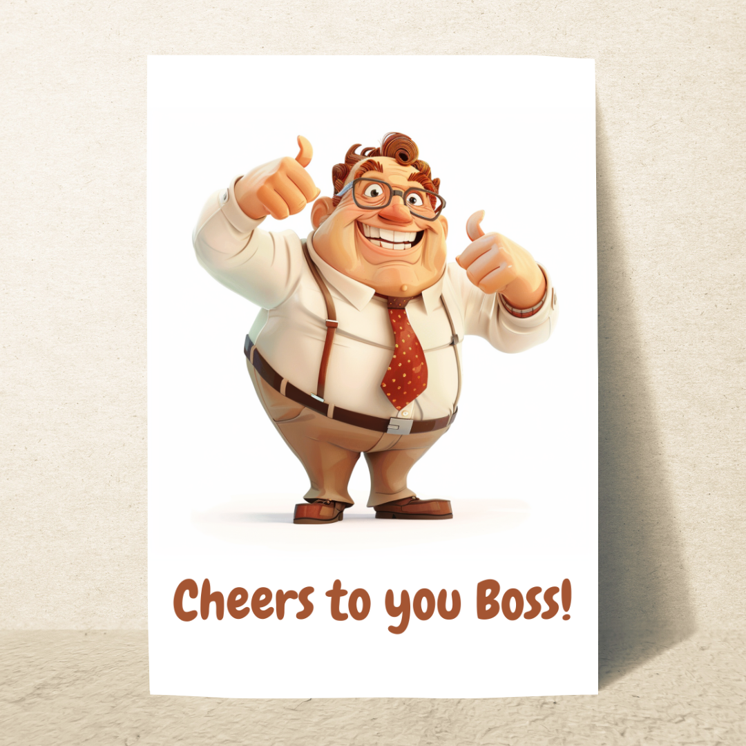 Blank A5 Printable Boss Appreciation Card – Violet Matters