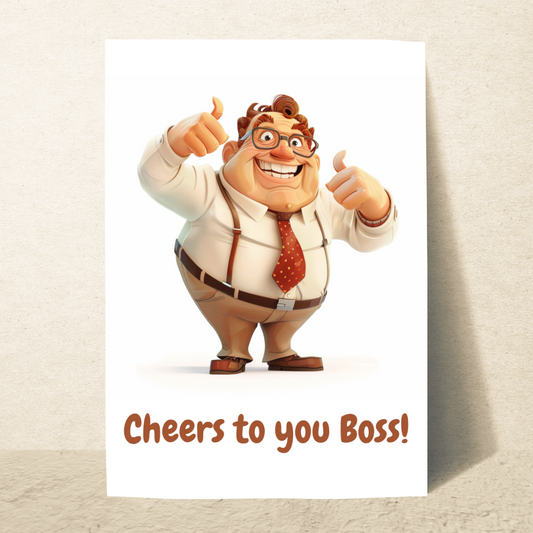 Blank A5 Printable Boss Appreciation Card