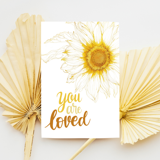 Uplifting Blank A5 Printable Friendship & Relationship Sunflower Card