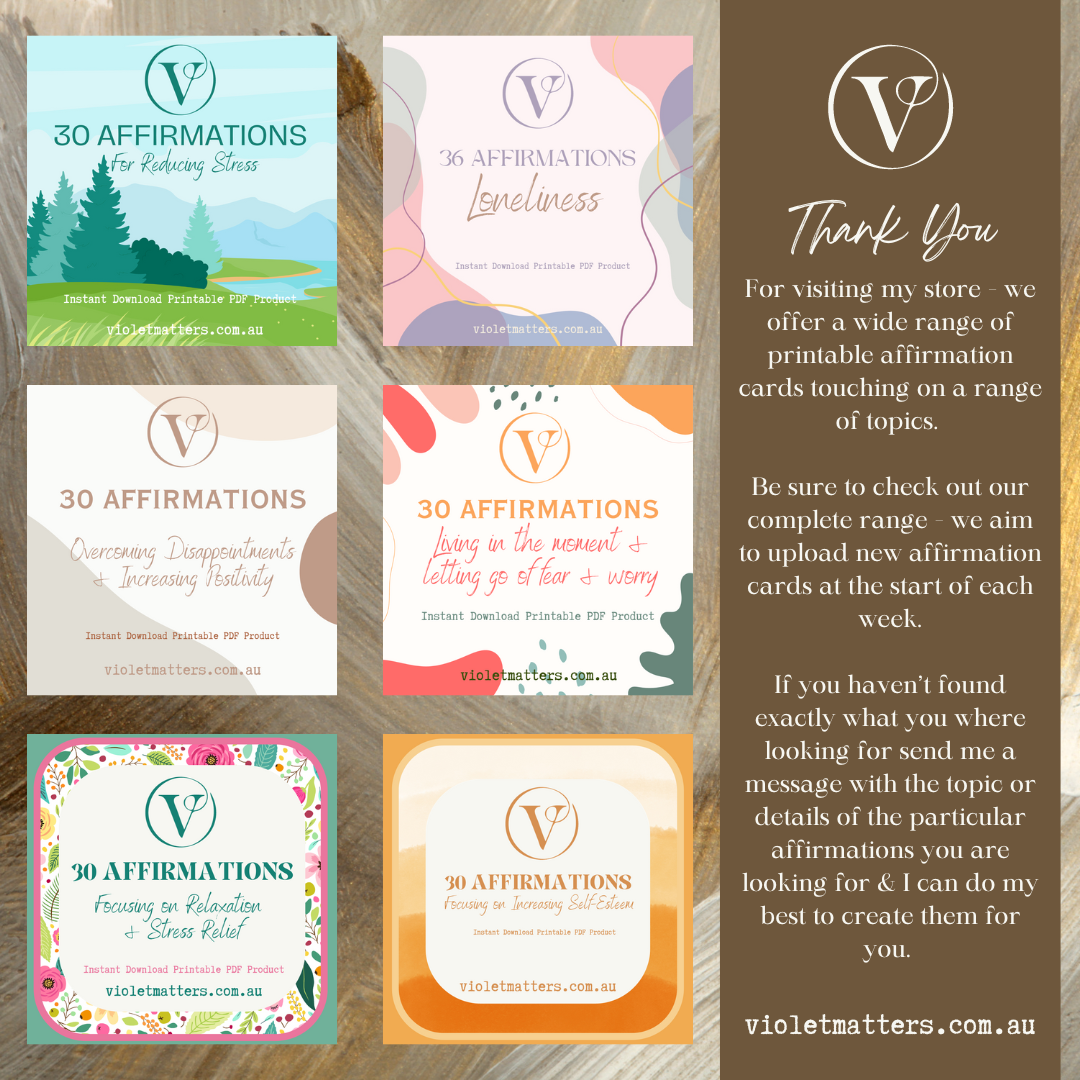 Affirmation Cards Printable - Comforting Pet Memorial Affirmations for Coping with Loss & Grief