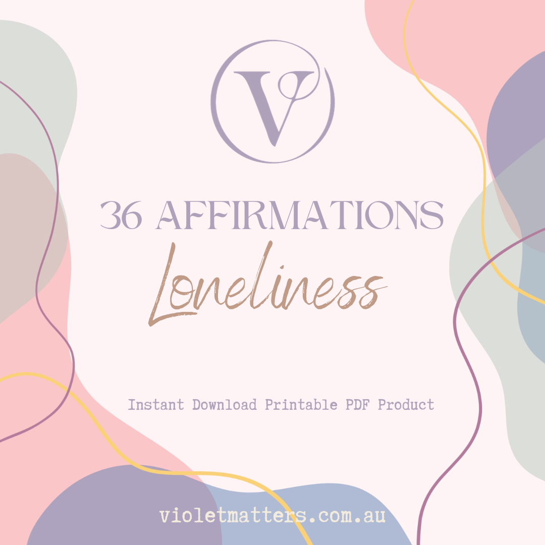 Printable Affirmation Card Set - Digital Download PDF - Loneliness