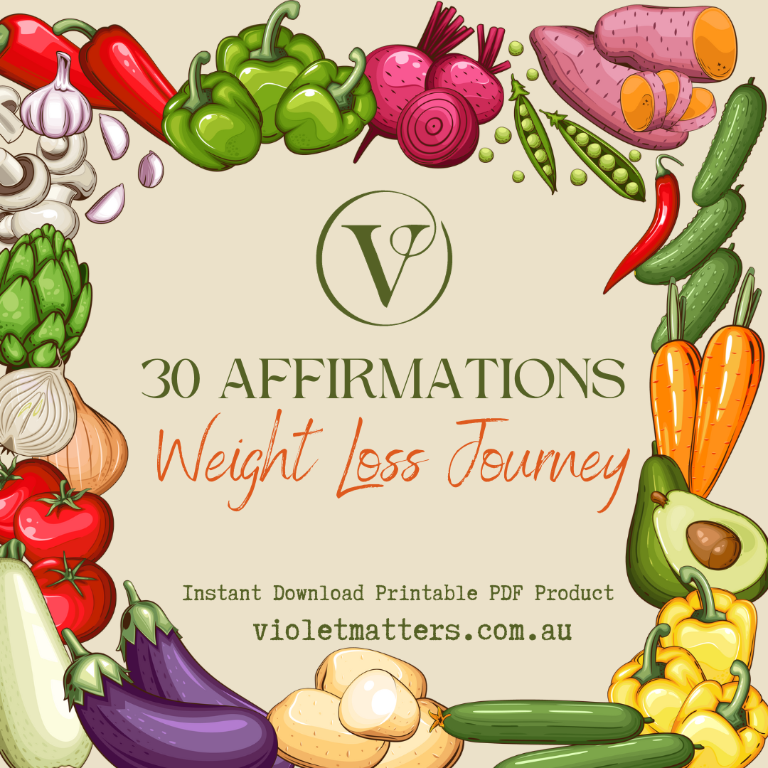 Printable Affirmation Card Set - Digital Download PDF - Weight Loss Journey Inspiration & Motivation