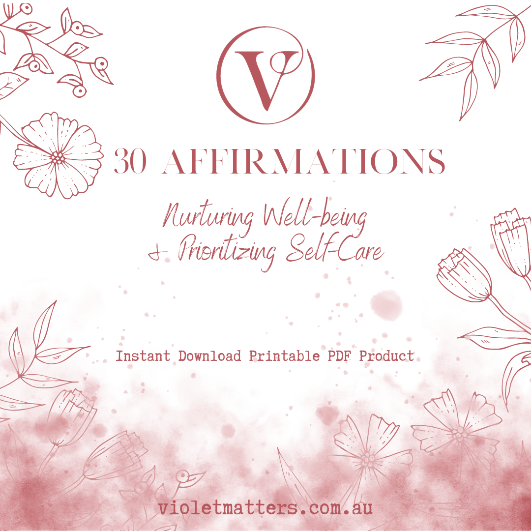 Printable Affirmation Card Set - Digital Download PDF - Nurturing Well-Being & Prioritizing Self Care