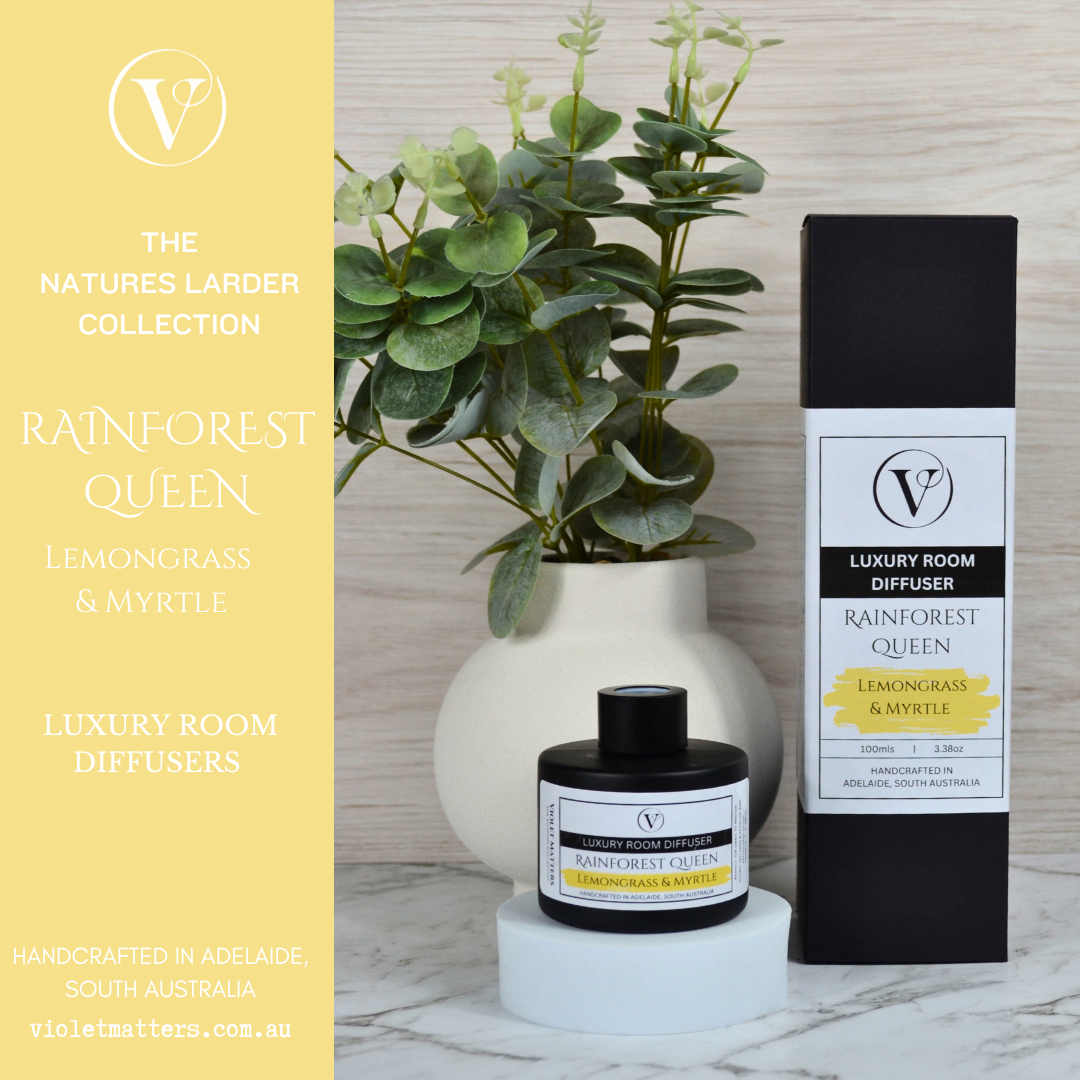 Rainforest Queen - Lemongrass and Myrtle Luxury Room Diffuser – Violet ...