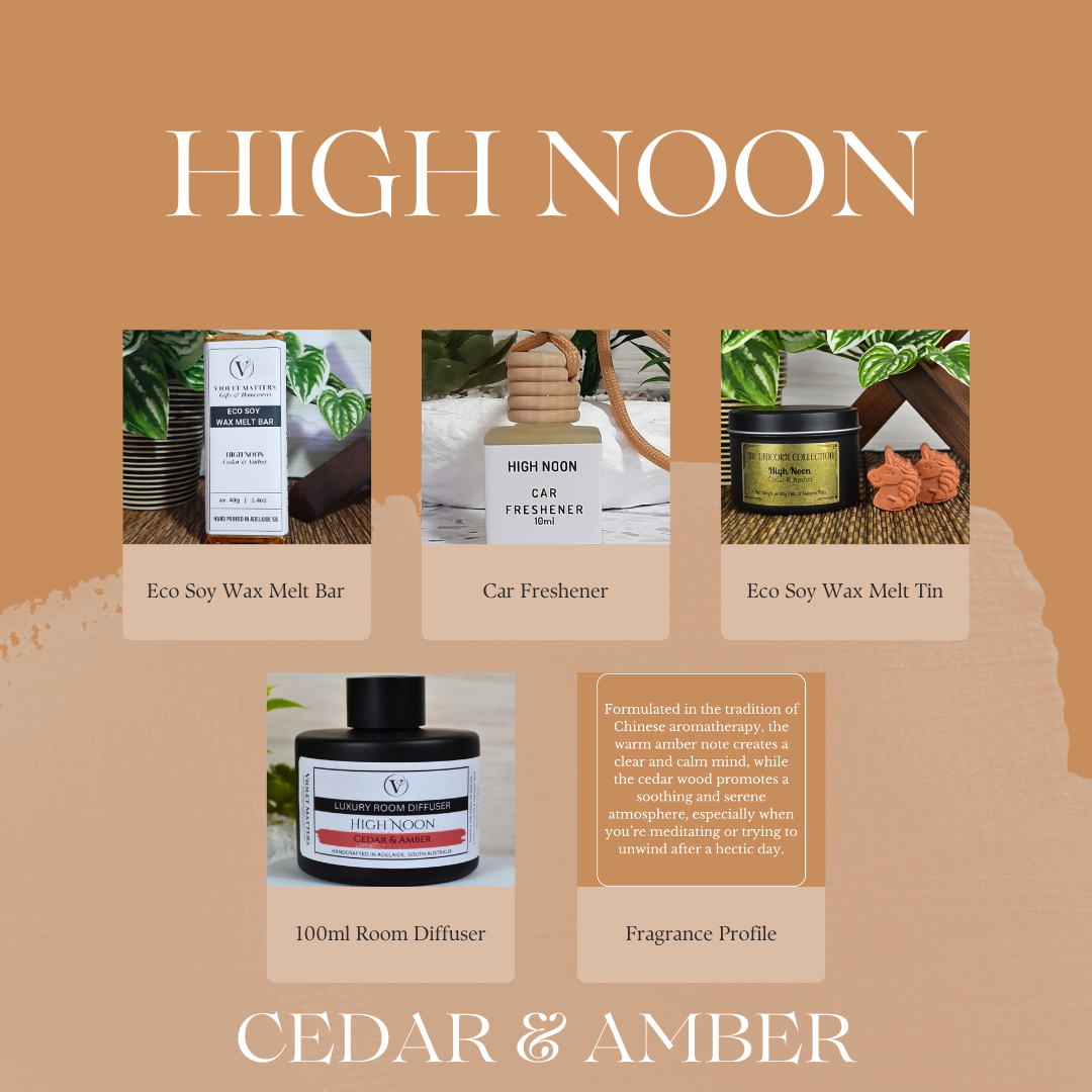 High Noon: Cedar & Amber - Eco Soy Wax Melt Bar