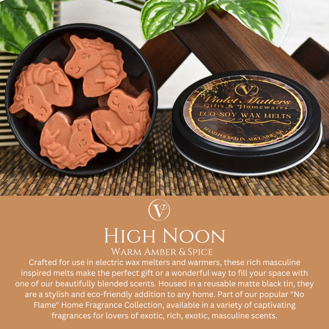 High Noon: Cedar & Amber - Eco Soy Wax Melt Tin