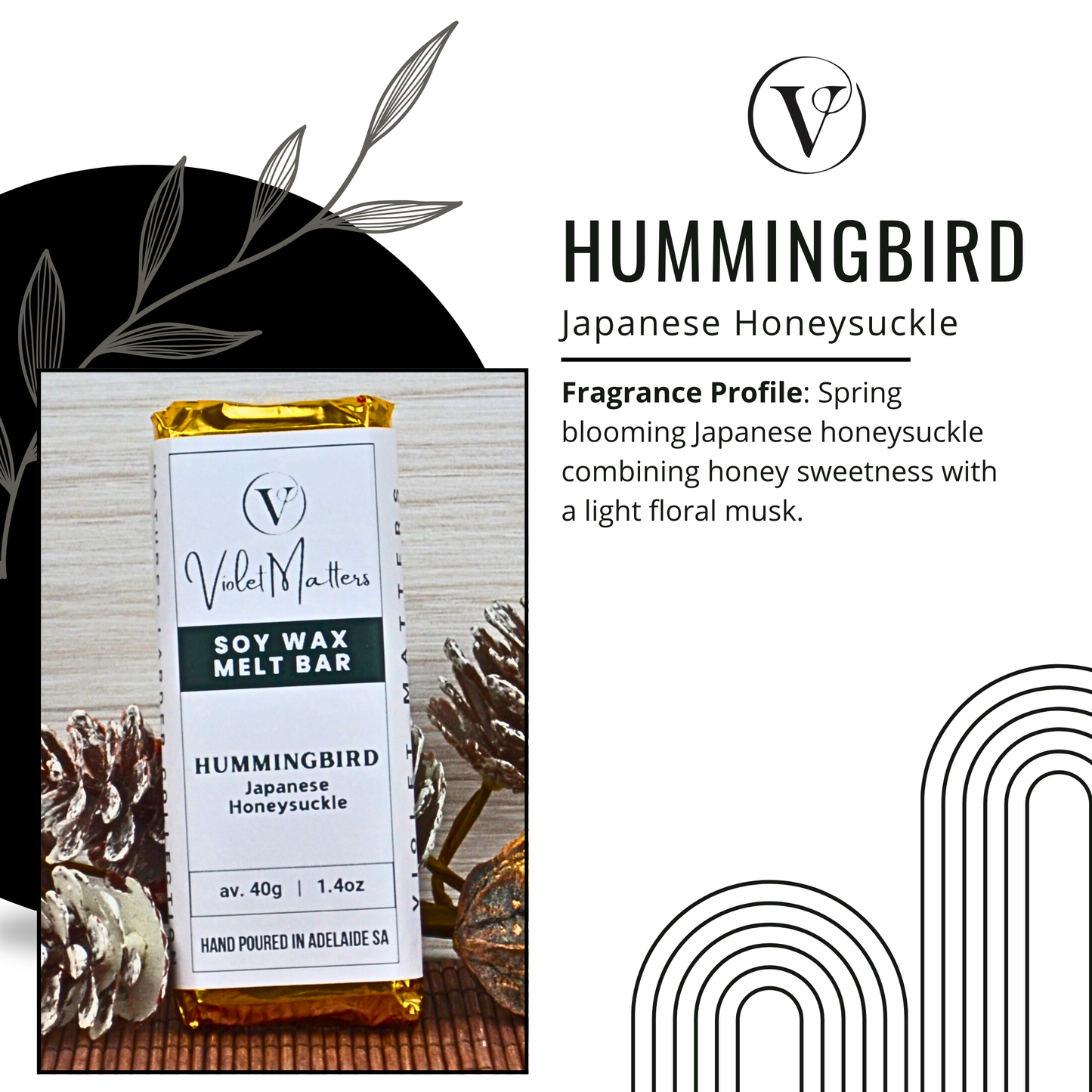 Hummingbird: Japanese Honeysuckle - Eco Soy Wax Melt Bar