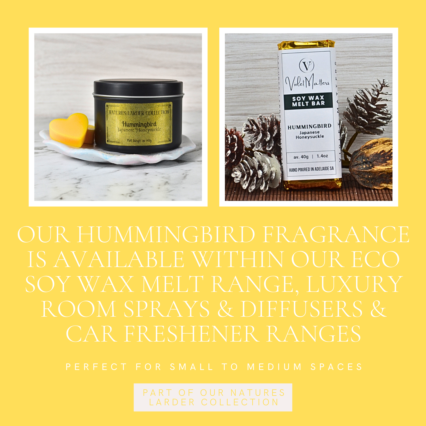 Hummingbird: Japanese Honeysuckle - Eco Soy Wax Melt Bar
