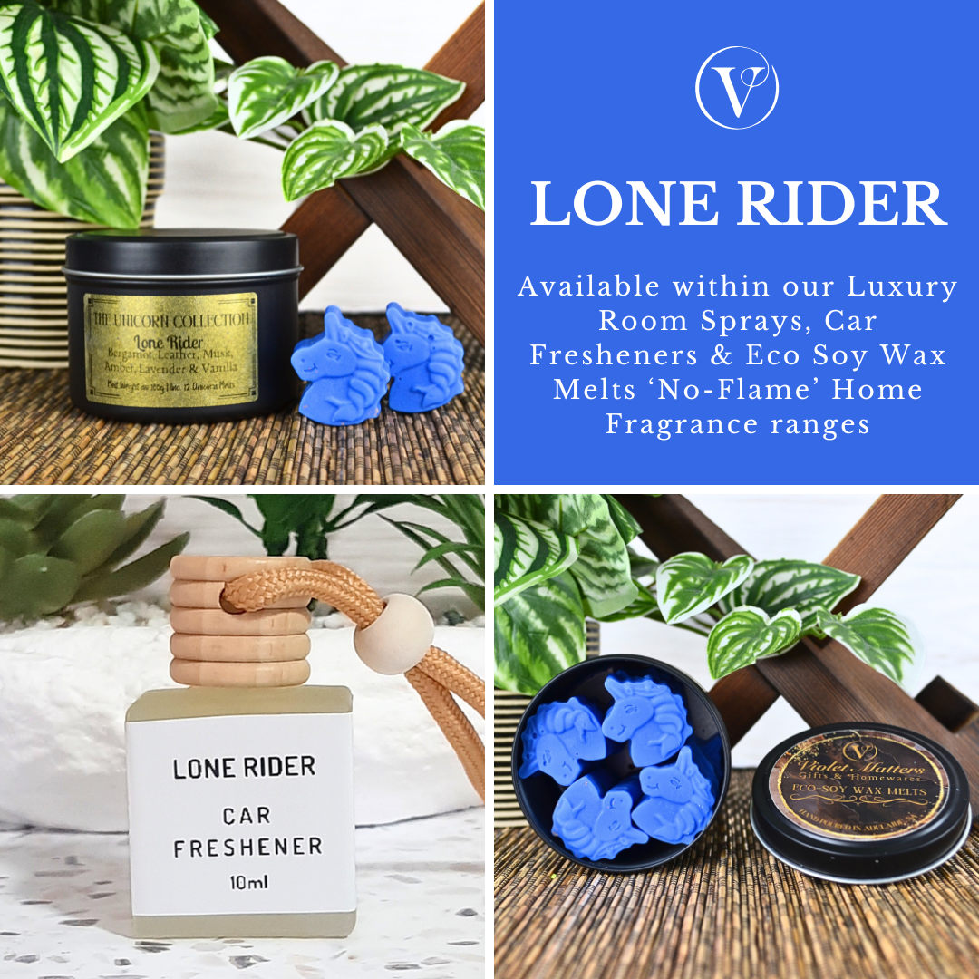 Lone Rider: Bergamot, Leather, Musk, Amber, Lavender & Vanilla - Car Freshener