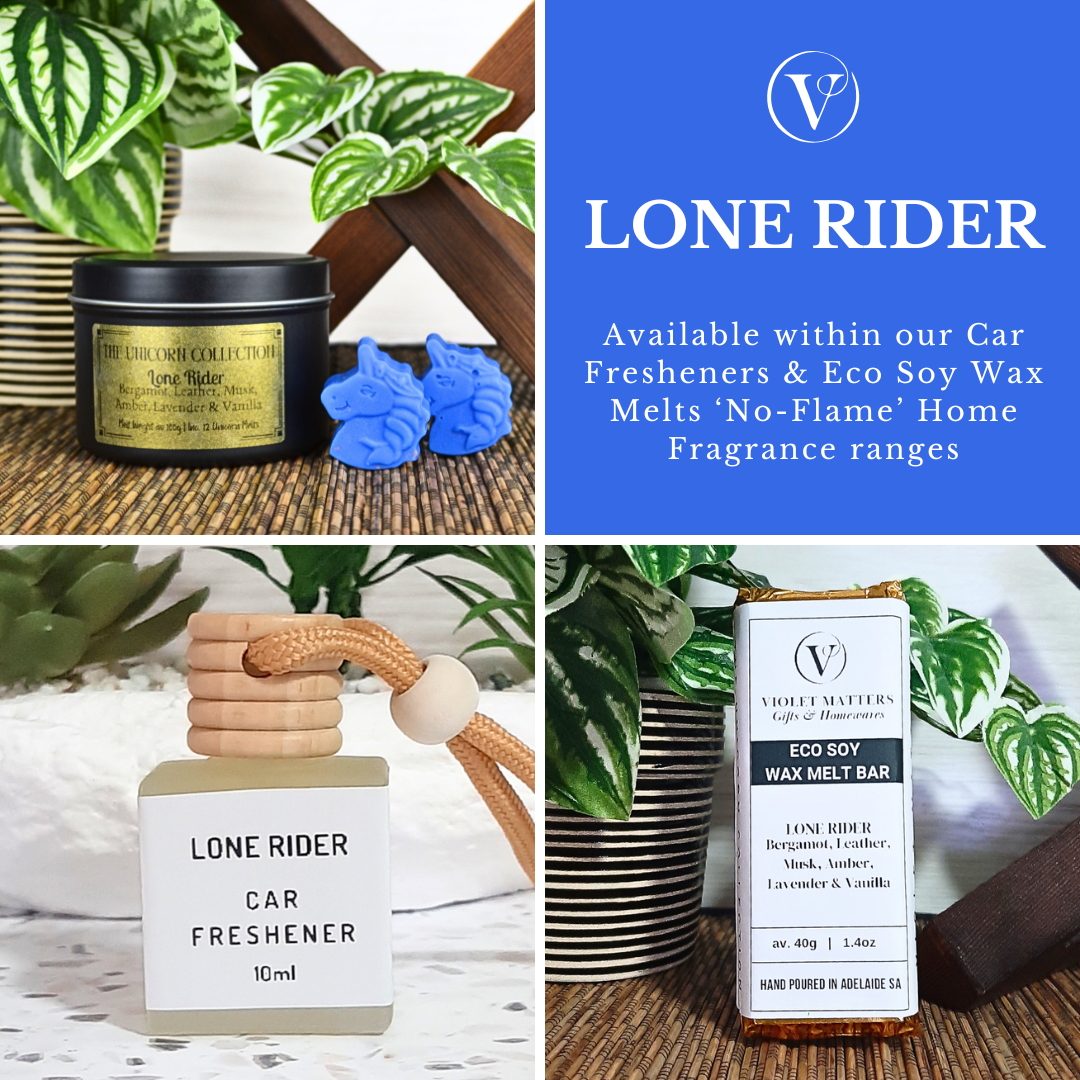 Lone Rider: Bergamot, Leather, Musk, Amber, Lavender & Vanilla - Eco Soy Wax Melt Bar