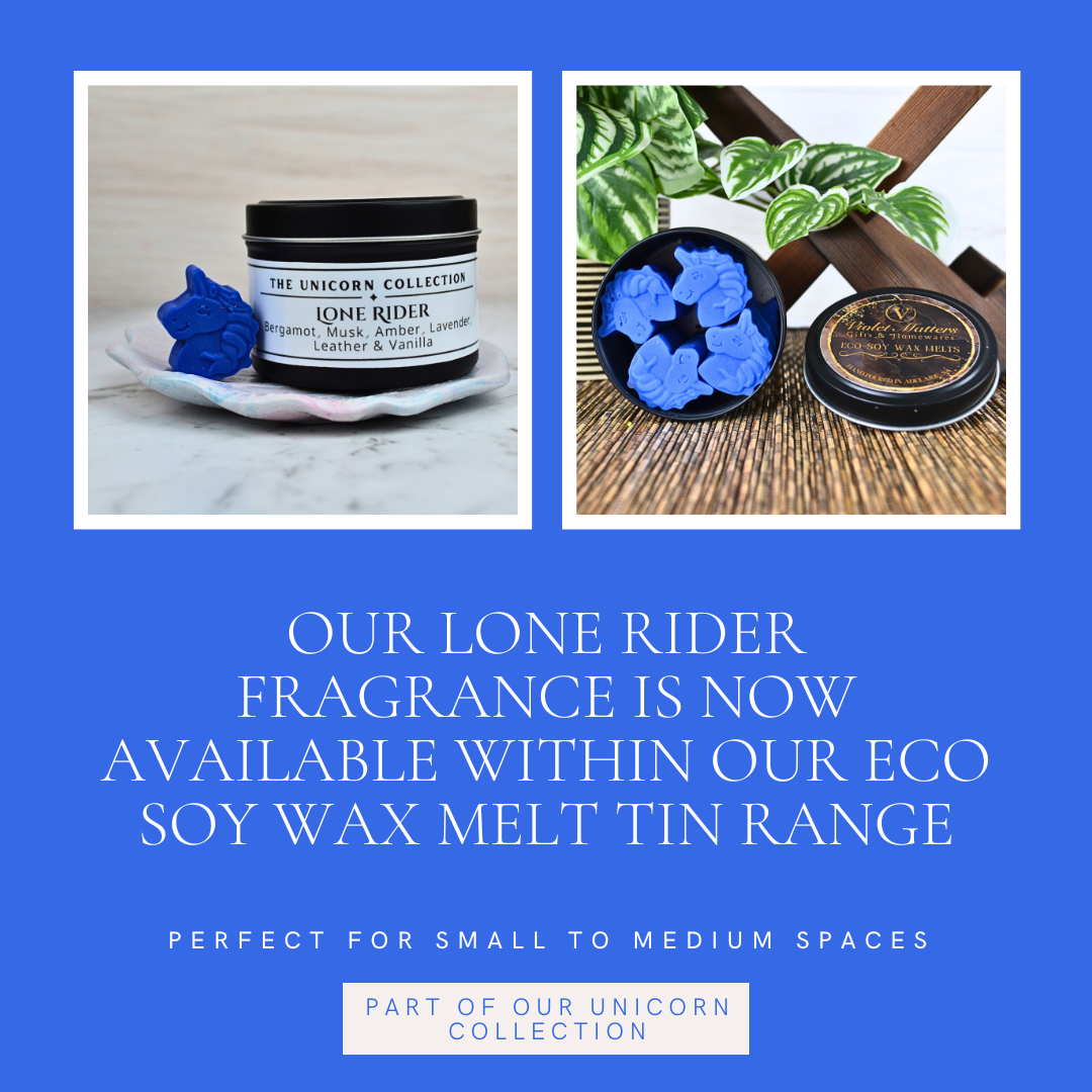 Lone Rider: Bergamot, Leather, Musk, Amber, Lavender & Vanilla - Eco Soy Wax Melt Tin