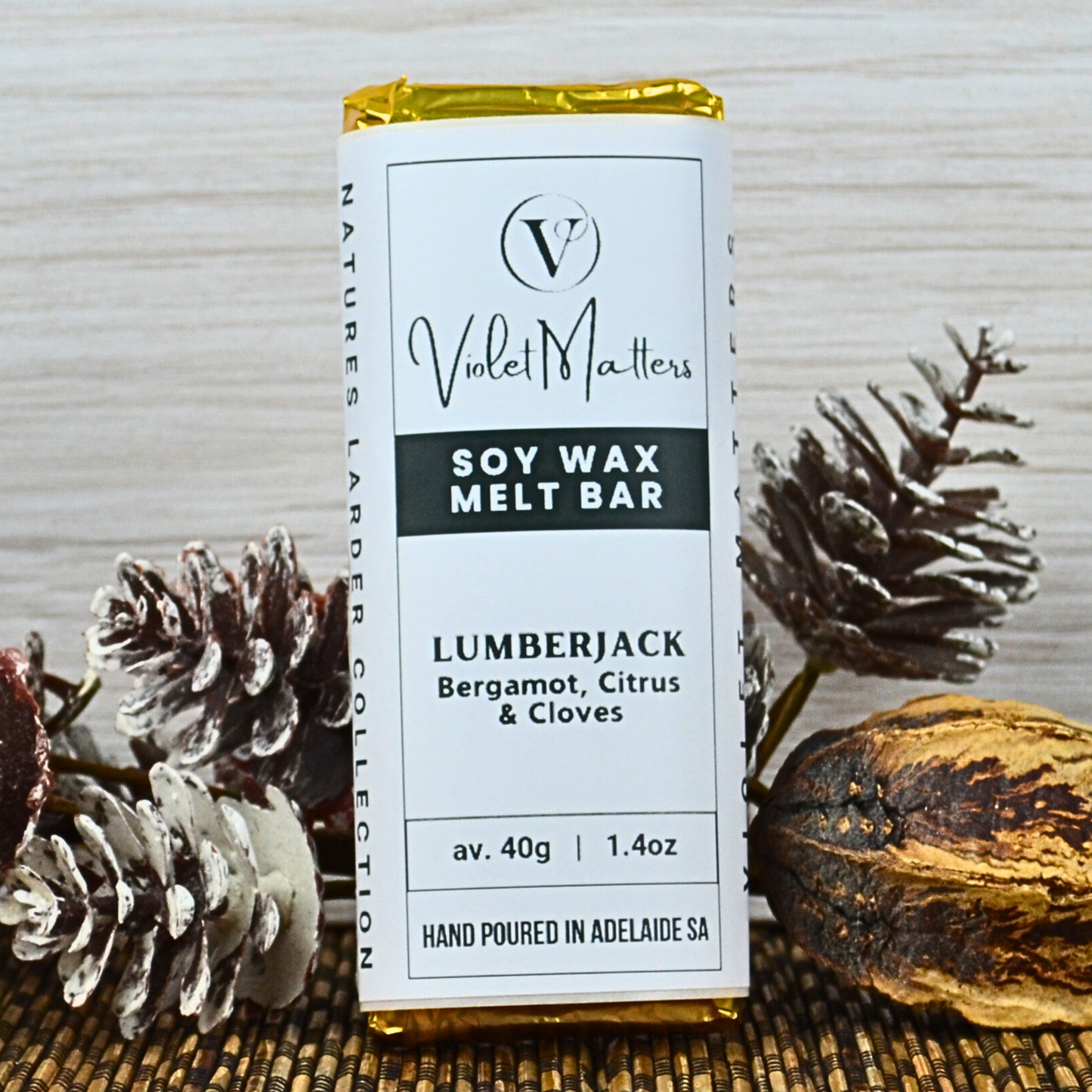 Lumberjack: Bergamot, Citrus & Cloves - Eco Soy Wax Melt Bar