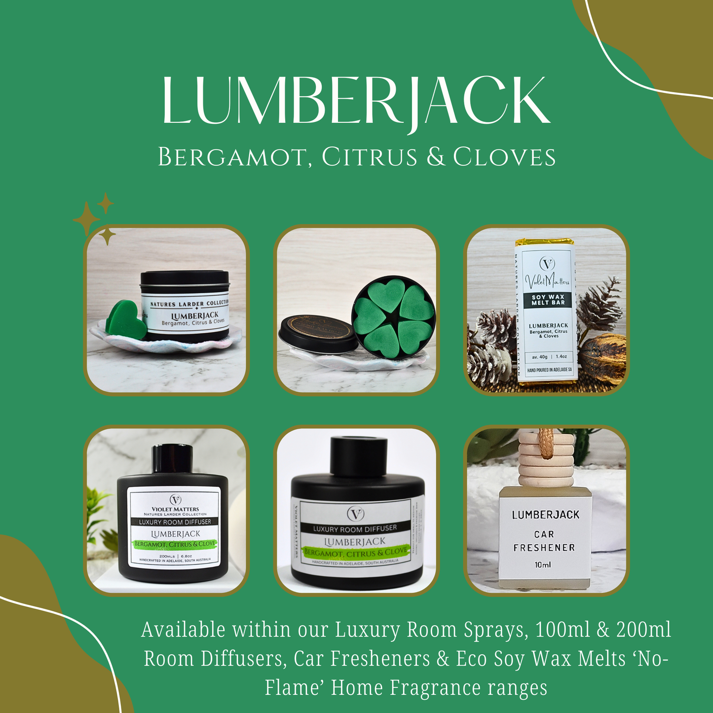 Lumberjack: Bergamot, Citrus & Cloves - Eco Soy Wax Melt Bar