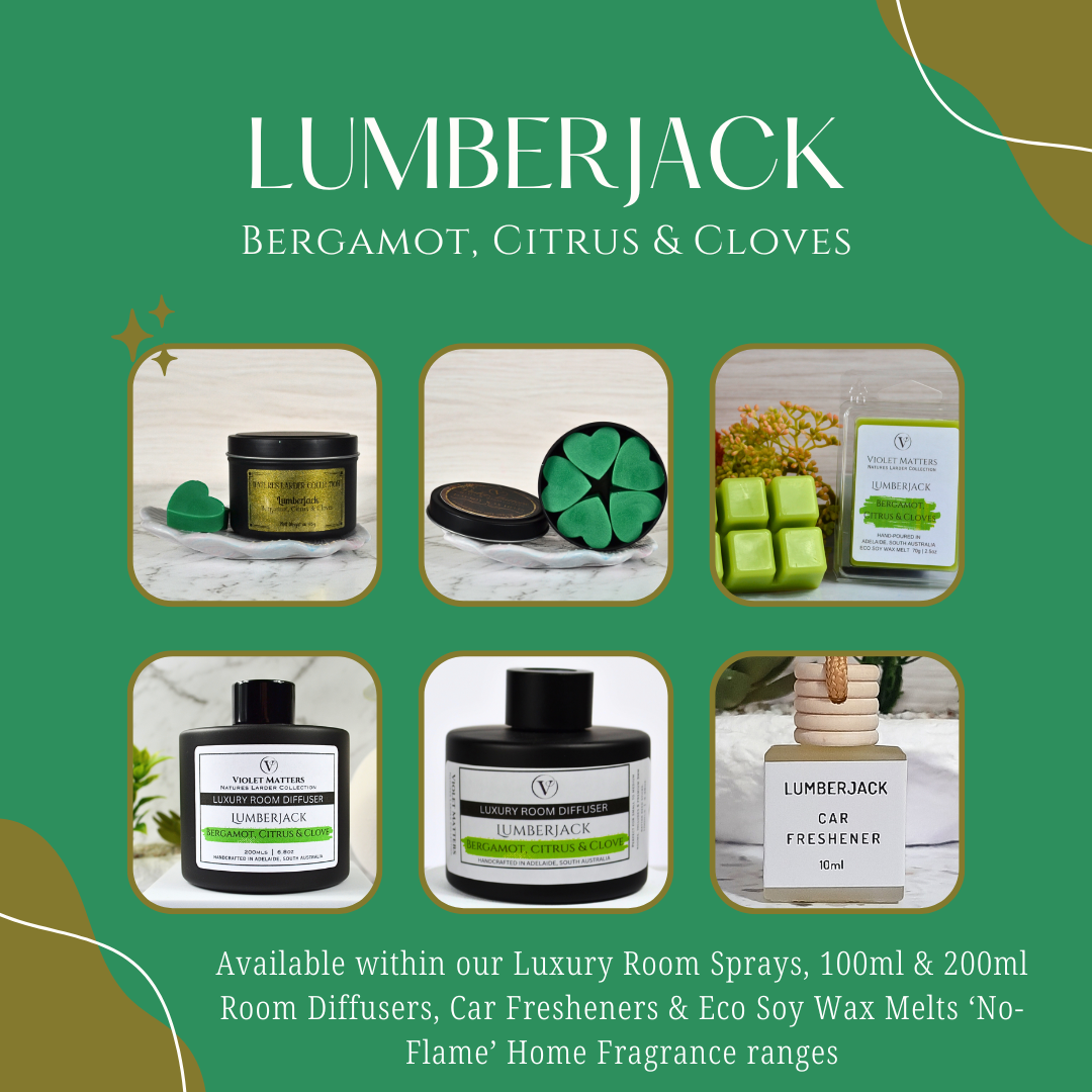 Lumberjack: Bergamot, Citrus & Clove - 100ml Room Diffuser