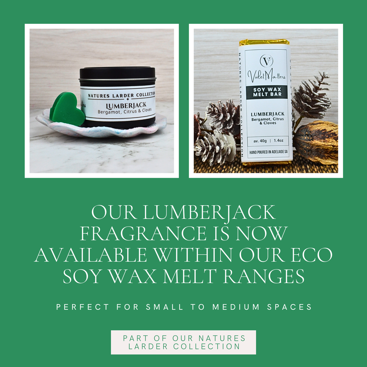 Lumberjack: Bergamot, Citrus & Cloves - Eco Soy Wax Melt Bar