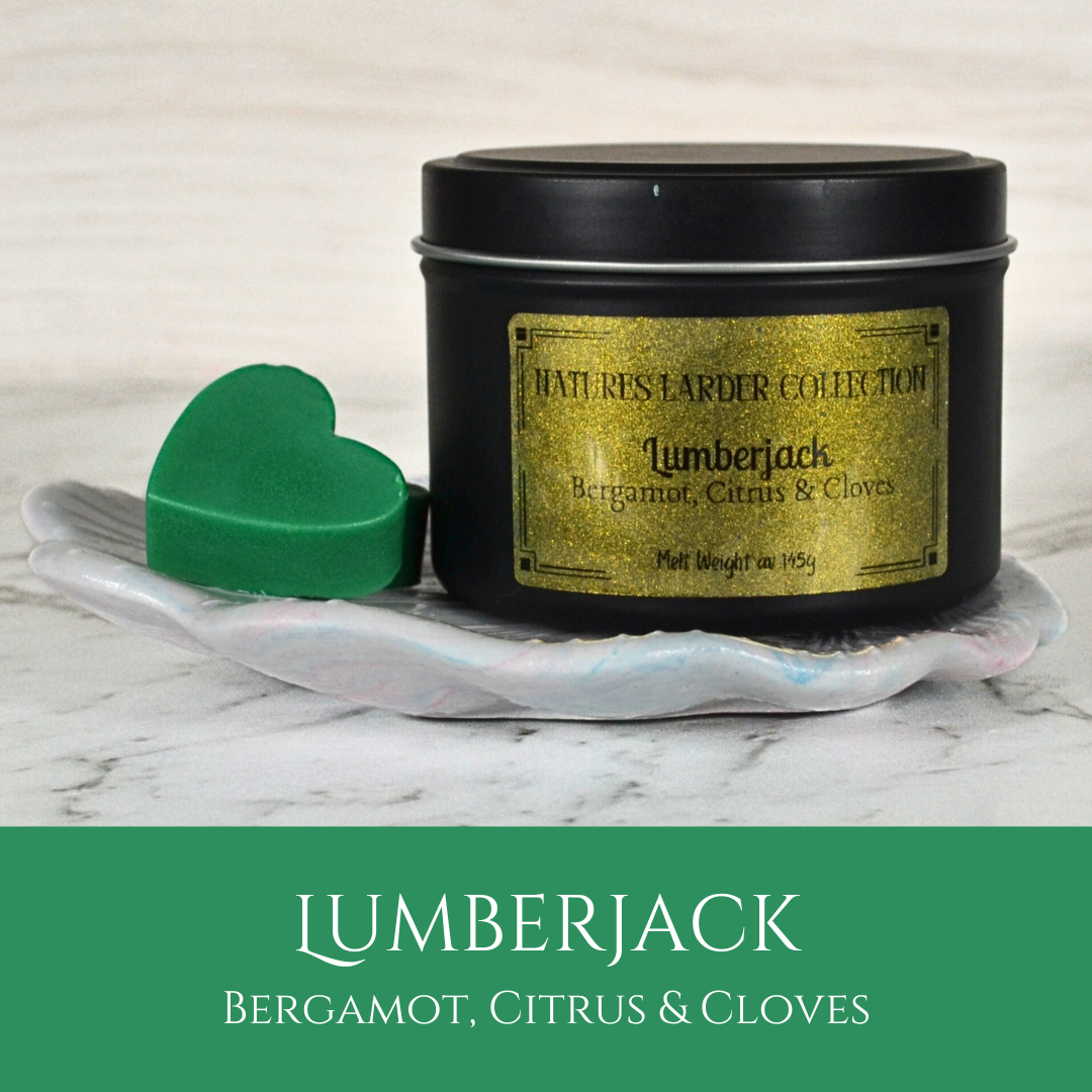 Lumberjack: Bergamont, Citrus & Cloves - Eco Soy Wax Melt Tin