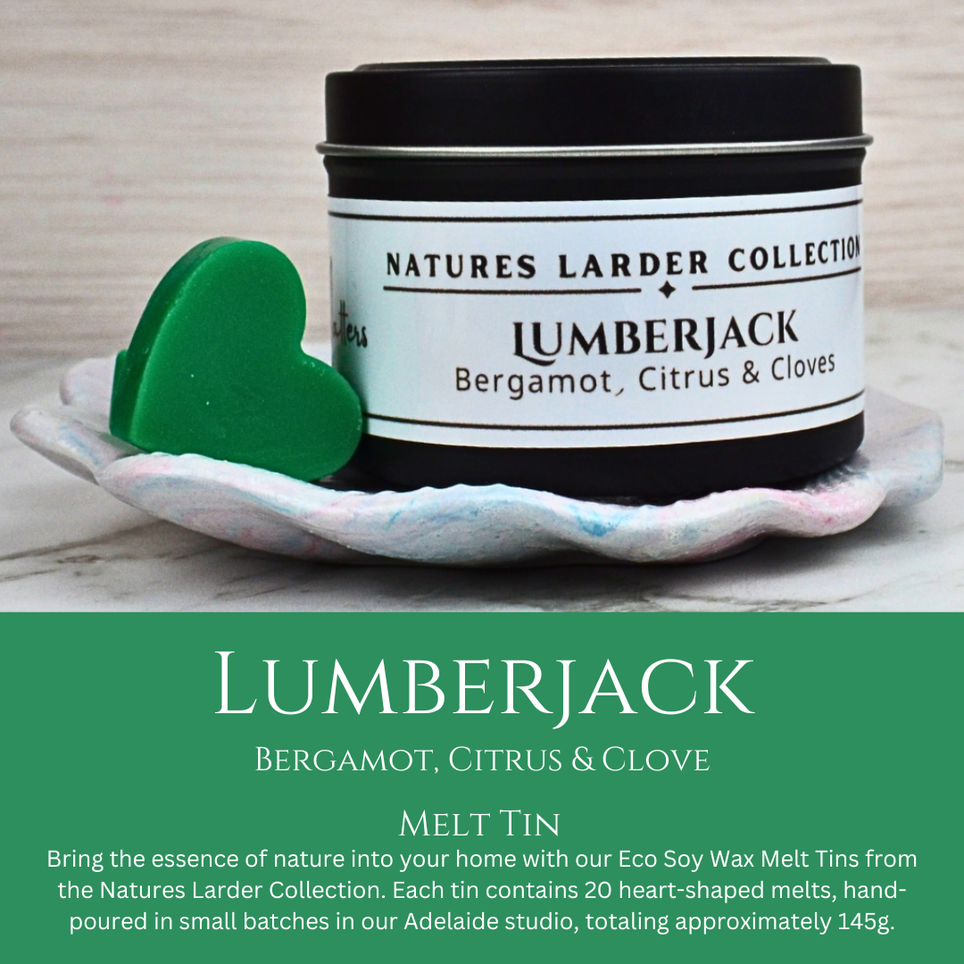 Lumberjack: Bergamont, Citrus & Cloves - Eco Soy Wax Melt Tin