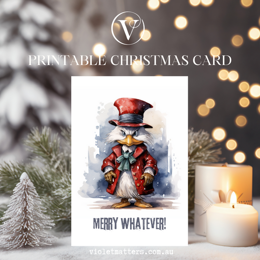 Embrace the Grump - Printable Anti-Christmas A5 Card
