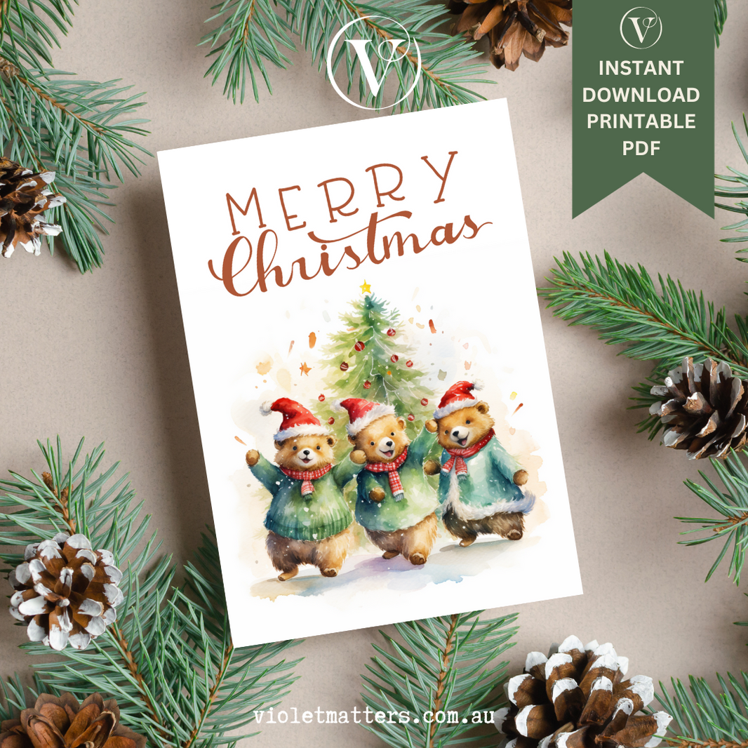 Printable Christmas Cards Violet Matters