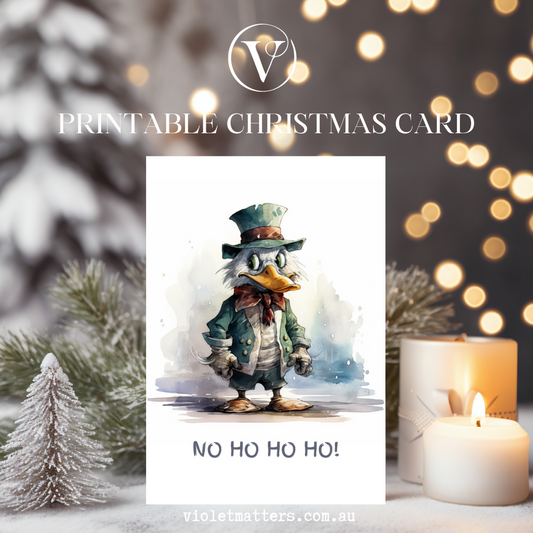 Mischievous Scrooge Printable Anti-Christmas A5 Card
