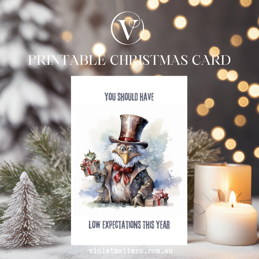 Fun Scrooge Printable Anti-Christmas A5 Card